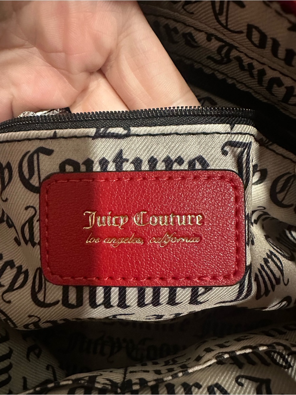 Juicy couture Love Is Juicy Satchel Red Heart Design Purse - Picture 7 of 7